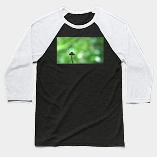 Tiny Mushroom Green Bokeh Background Baseball T-Shirt